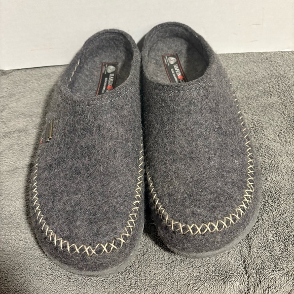 HAFLINGER CR Fletcher Wool Clog Blizzard Credo Gray Anthracite Men’s 10.5 44 - Picture 3 of 7